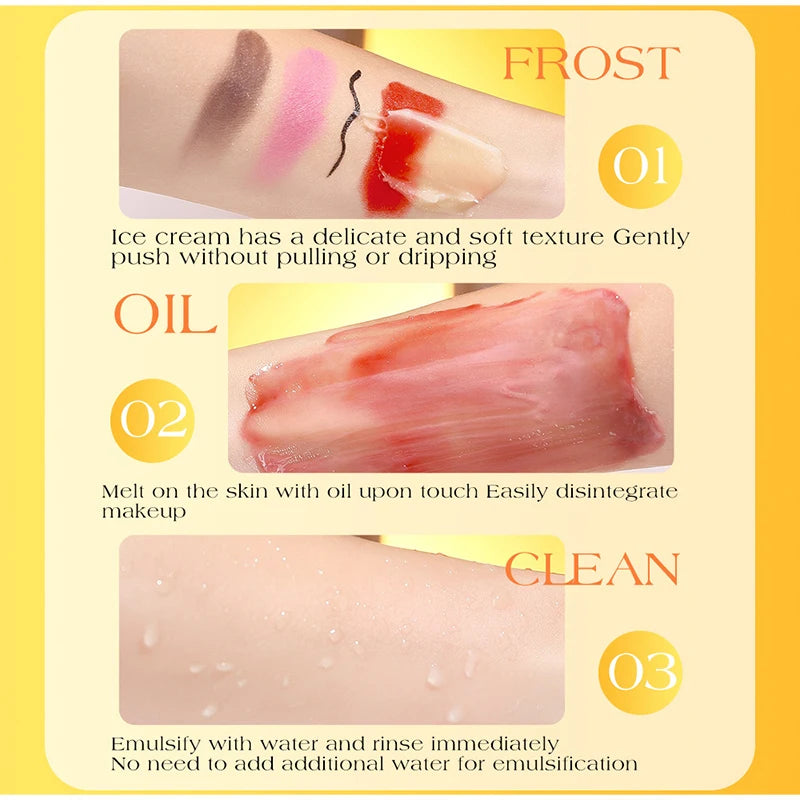 Vitamin C Cleansing Balm Easily & Effectively Remove Makeup Deeply Cleanses Nourishes Skin Refreshed & Non-greasy Cleansing Balm