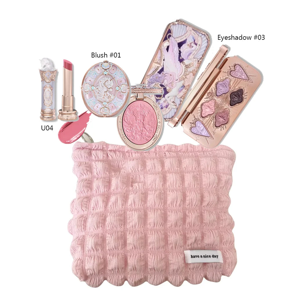Flower Knows Makeup Full Set Moonlit Mermaid Eye Shadow Palette Matte Blush And Lipgloss Flowerknows Kit Makeup Bag for women