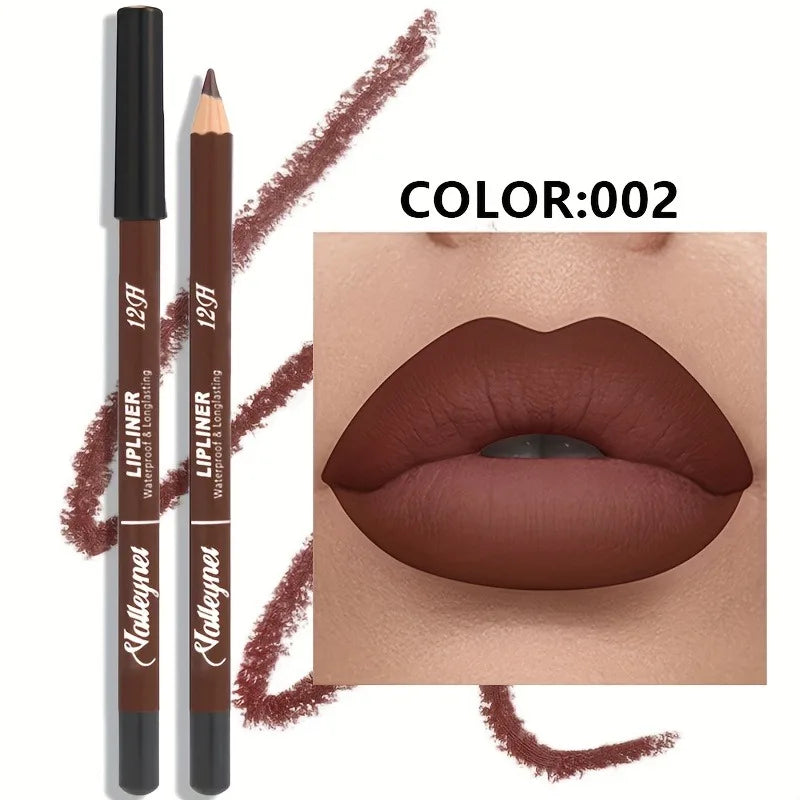 6 Color Velvet Matte Lip Liner Set - Long-Lasting Versatile Shades Longlasting Lip Makeup Berry, Brown, Pink Lip Pencil