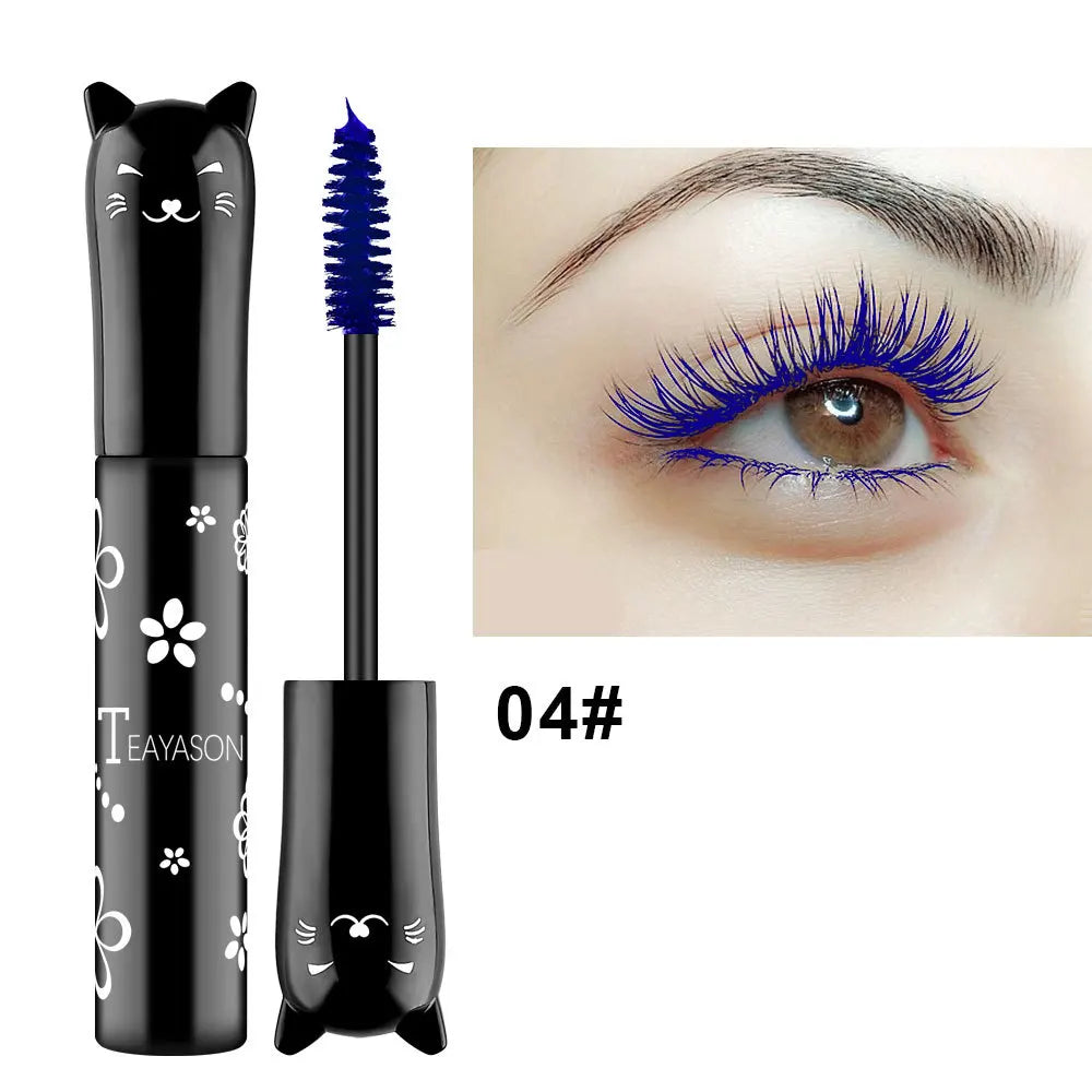 Colorful 4D Volume Mascara Lasting Styling Waterproof Quick Dry Blue Purple Curling Lengthen Long Eyelash Silk Extension Cream