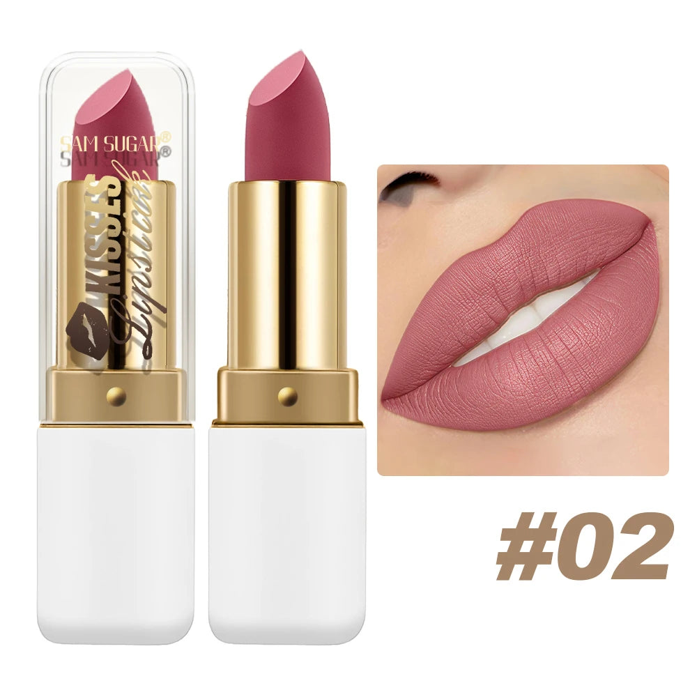 Pearlescent Metallic Lipstick Waterproof Long Lasting Moisturizing Matte Velvet Diamond Lip Gloss