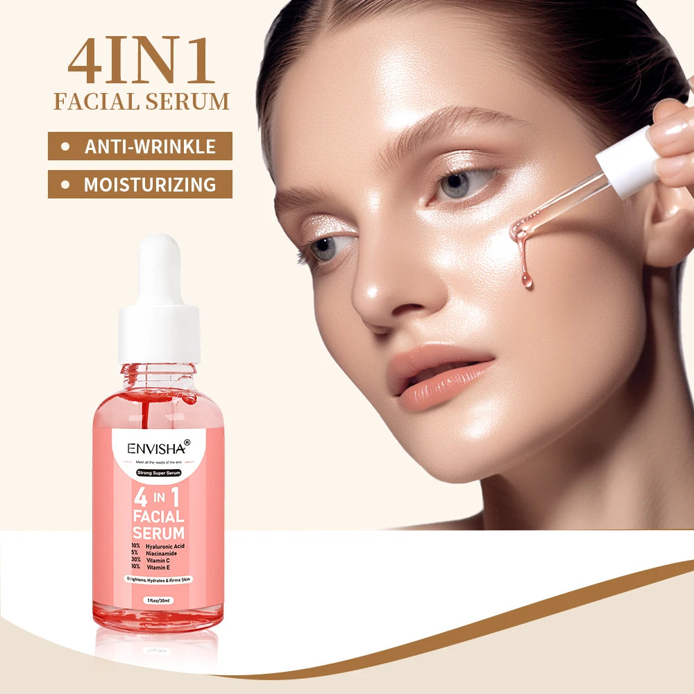ENVISHA Face Serum Skin Care Anti-Aging Wrinkle Whitening Moisturizing Exfoliating Shrink Pores Fade Hyaluronic Acid Niacinamide