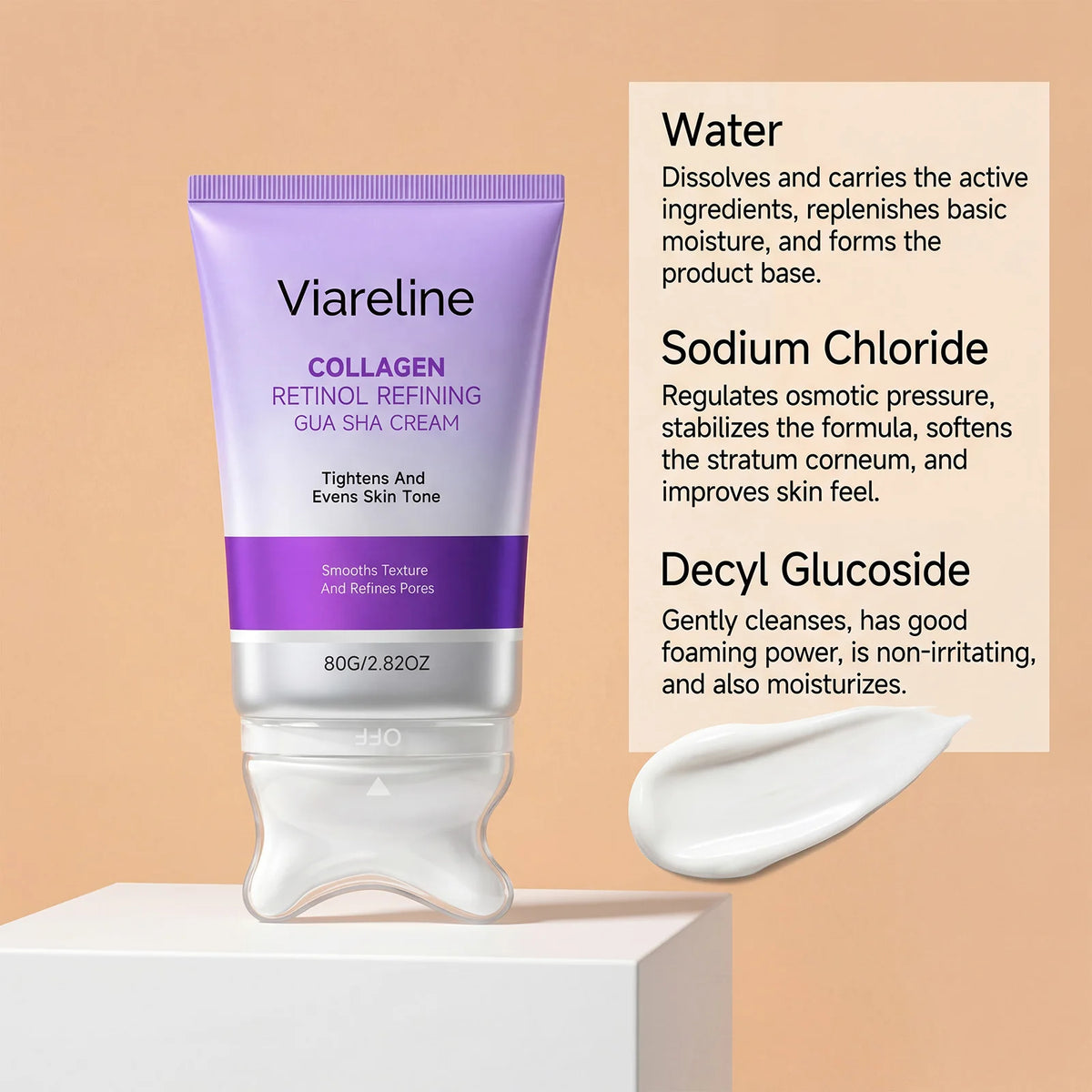 Cream Gua Sha Retinol Collagen Cream Gua Sha Cream Lifting Facial Contouring Shaping Skin Elasticity Enhancement V-Line Jawline