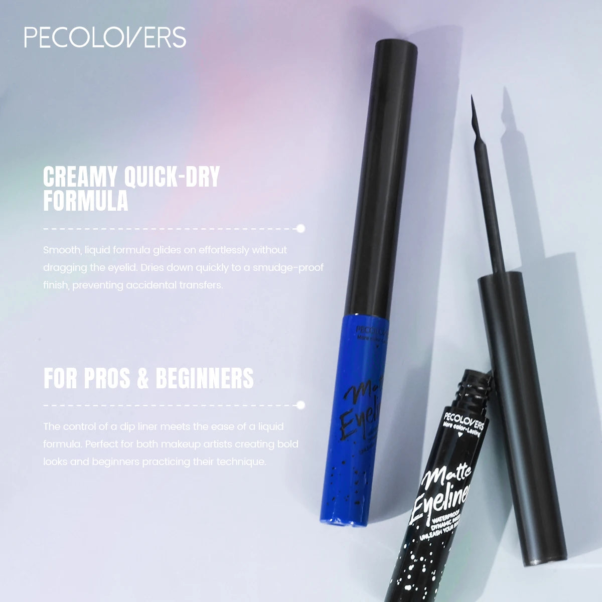 Matte Eyeliner Liquid Pen, Dip Eyeliner, Multi-color Selection, Waterproof and Sweat Resistant, Suitable for A Variety of Makeup