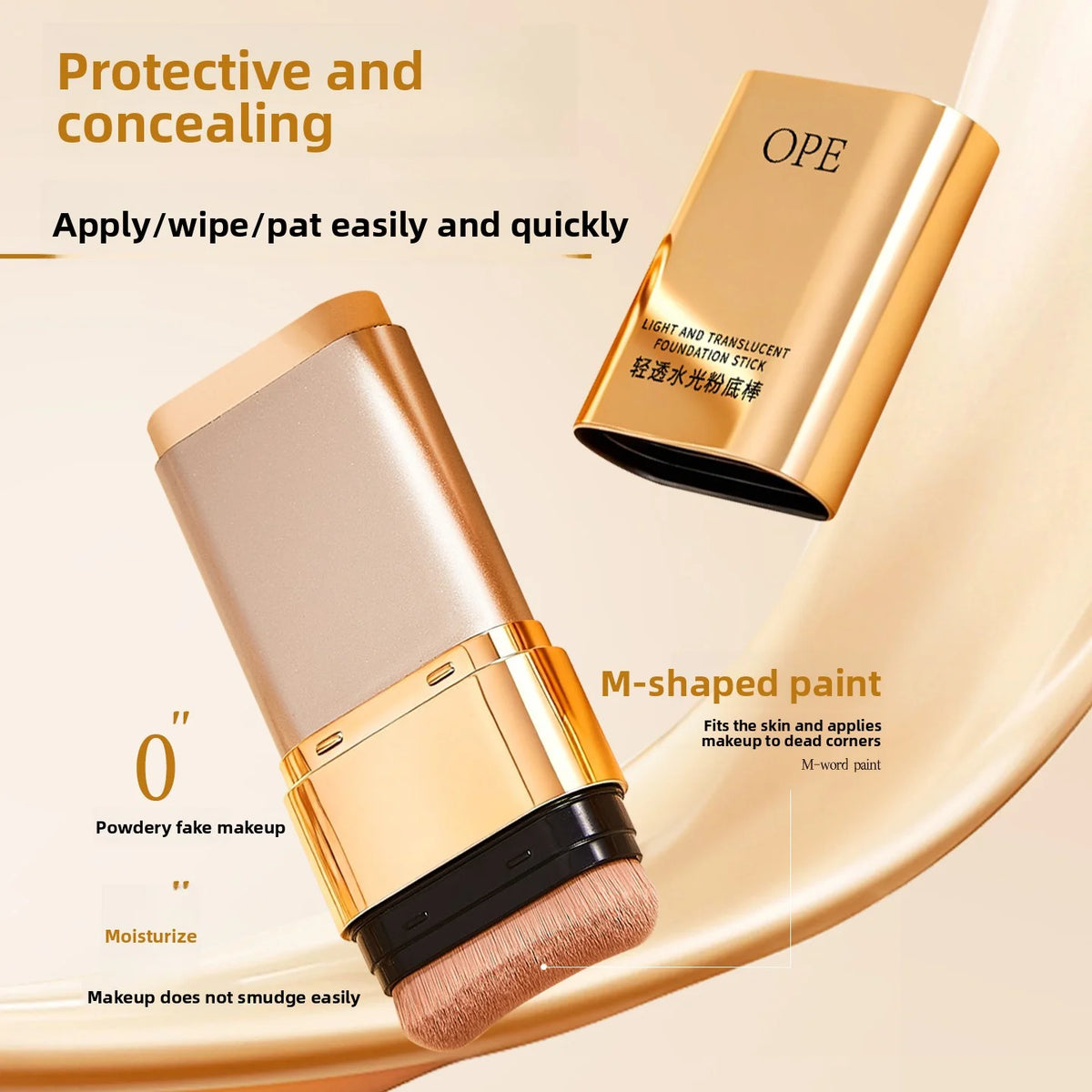 Double Ended Foundation Stick Long-lasting Non-tarnishing Effect Eraser Foundation Make-up Stick Foundation Makeup Concealer