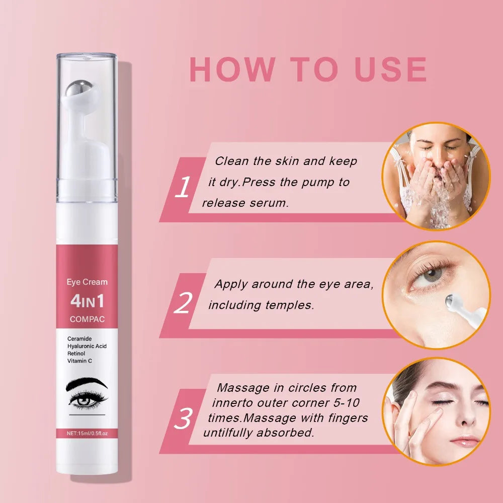 15ml 4-in-1 Eye Cream – Reduces Fine Lines, Fades Dark Circles, Firms & Moisturizes