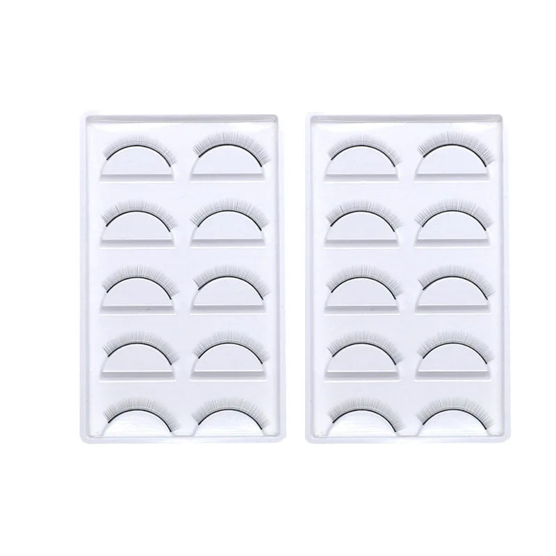 5/10/25 Pairs Training Lashes Eyelash Extension Practice Grafting Natural False Eyelashes For Beginner Makeup Tools