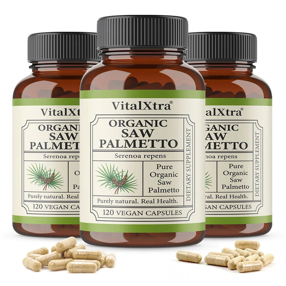 Saw Palmetto Extract Capsules 1000mg, Prostate & Urinary Tract Health, Support Men’s Hormone Balance, Reduce Hair Thinning Loss