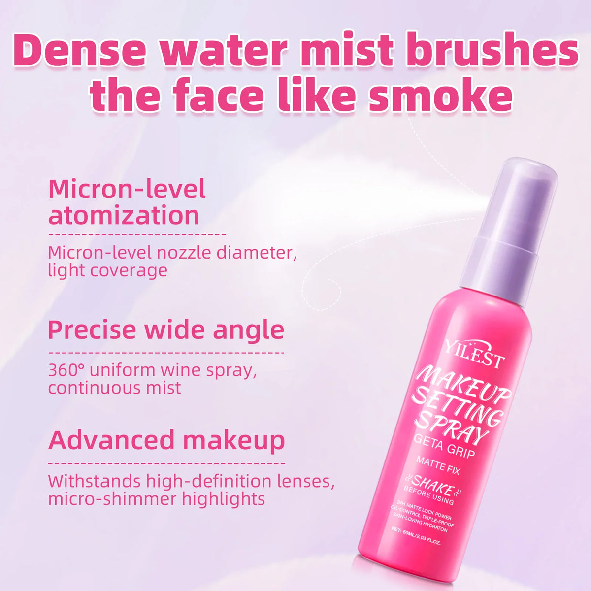 Matte Waterproof Setting Spray Long Lasting Makeup Fixer Controls Oil Shine Non Sticky Finish All Day Hold For Daily Use
