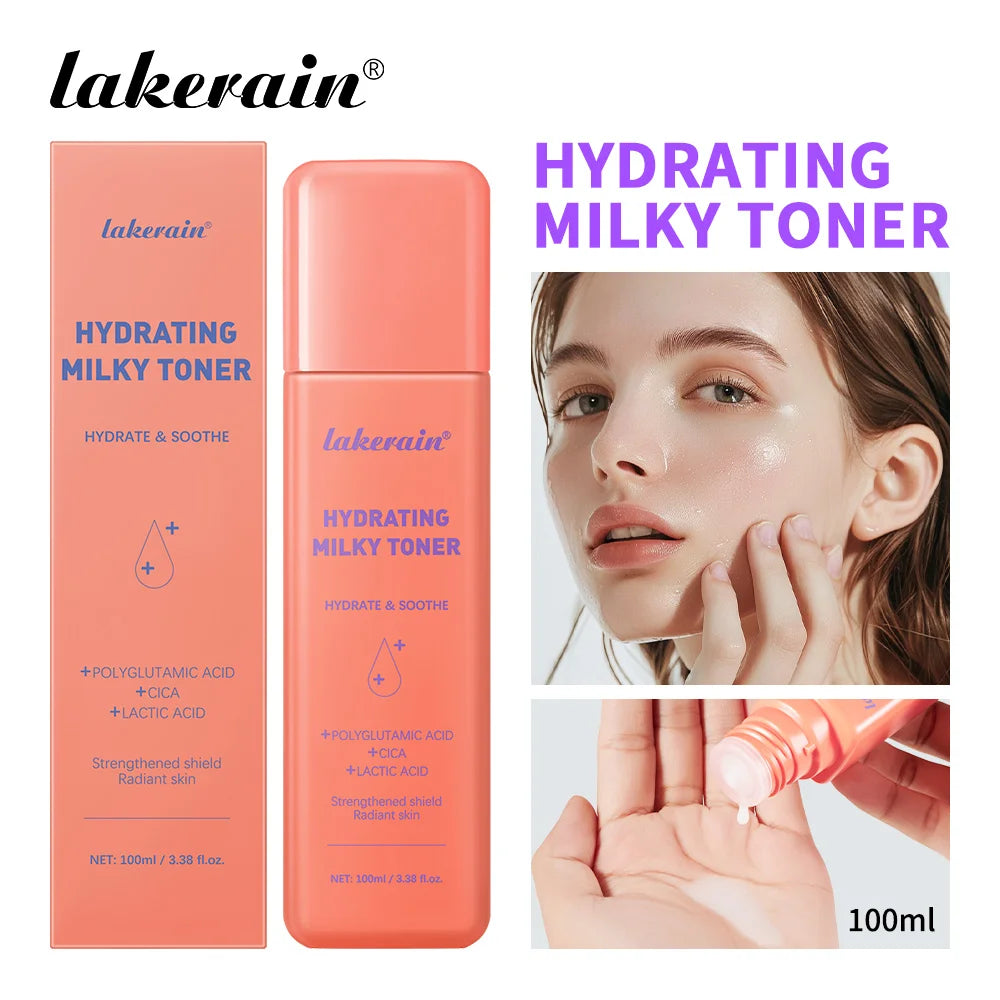 100ml Milk Glow Toner Brightening Skin Toner Powerfully Moisturizes Relieve Dry And Tired Skin Locks Moisture Skin Toner Makeup