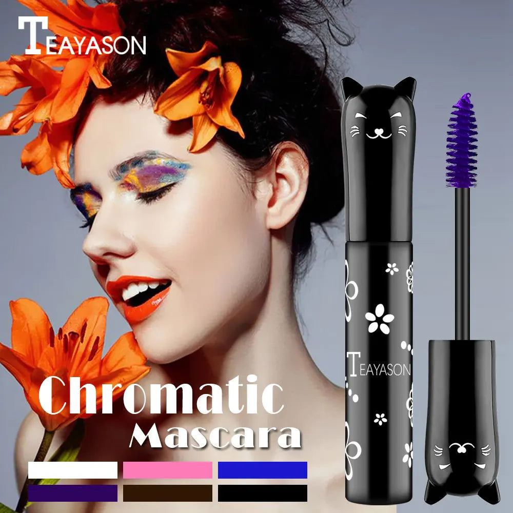 Colorful 4D Volume Mascara Lasting Styling Waterproof Quick Dry Blue Purple Curling Lengthen Long Eyelash Silk Extension Cream