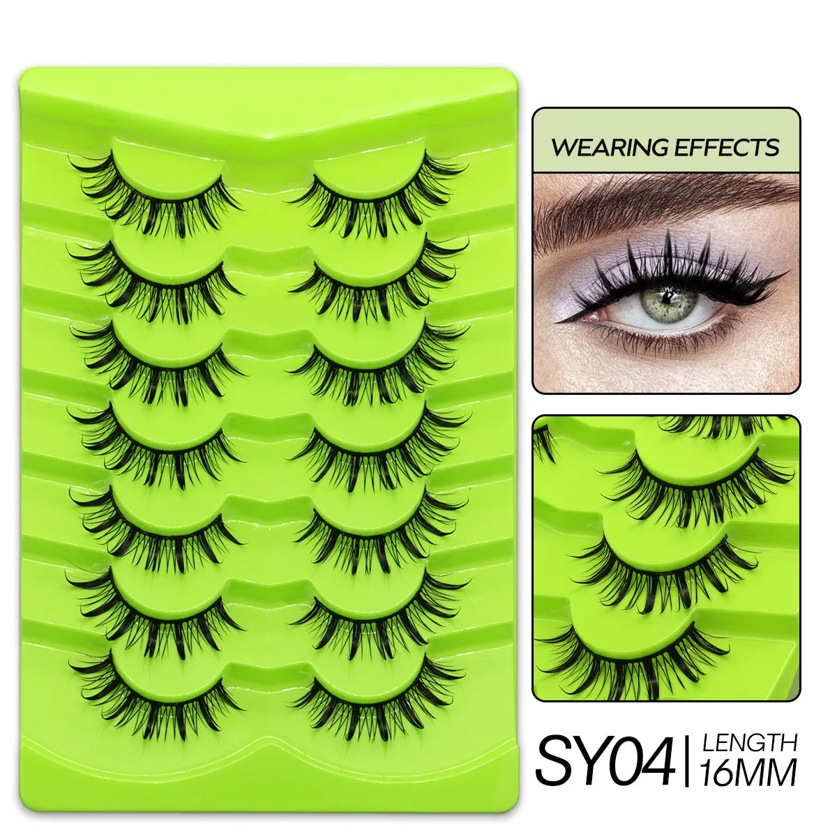 Veltrinay Manga Lashes Natural Look Anime False Eyelashes Individual Wispy Fake Lashes Korean Eyelashes Makeup