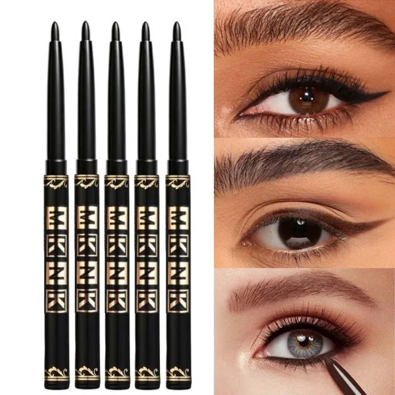 1-12Pcs Waterproof Black Eyeliner Gel Pencils Smudge-Proof Long-Lasting &Beginner-Friendly Smooth High Pigmented Punk Eye Makeup