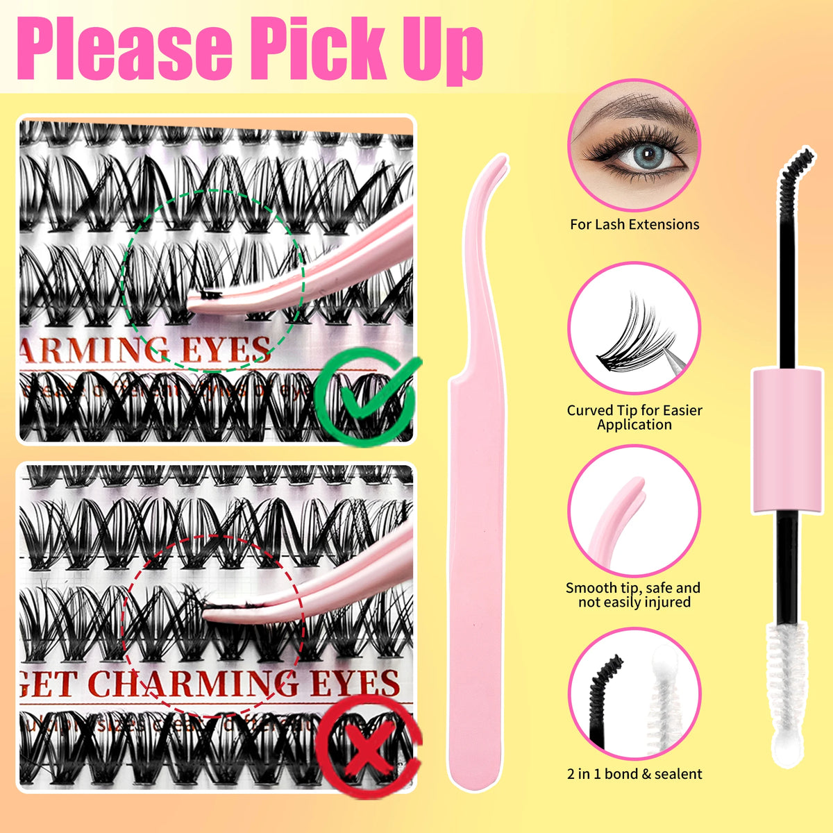 Wispy Clusters Manga DIY Lashes Book Fluffy Clusters Volume Eyelash Extensions Individual Eyelashes Wholesale