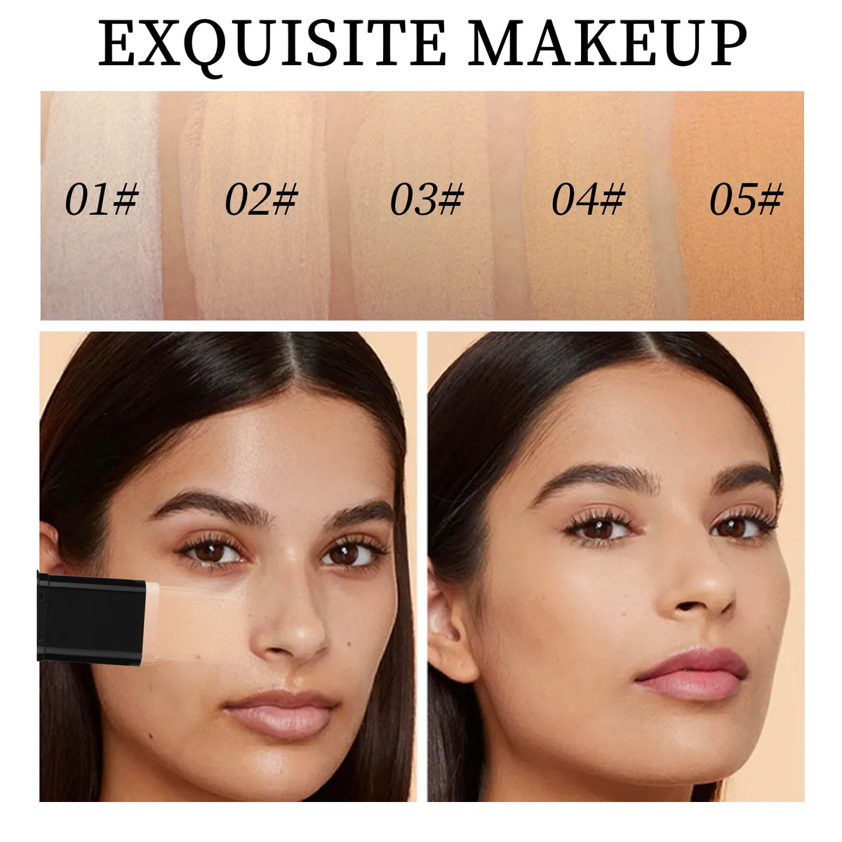 O'cheal Two In One Concealer Foundation Stick Facial Matte Waterproof Bronzer Contouring Face Coverage Moisturizing Makeup Cream