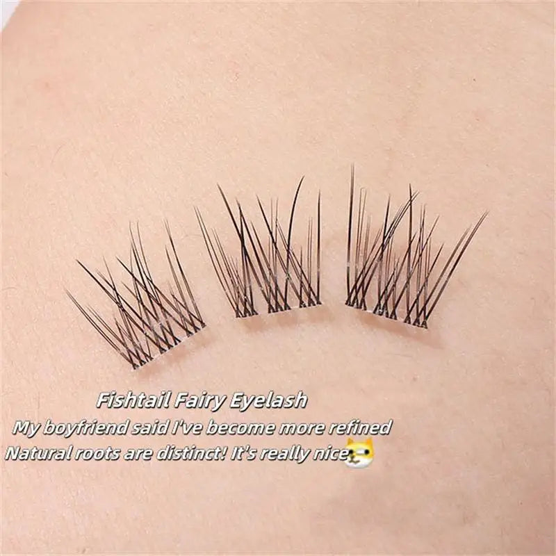 384 Soft and Lightweight Fish Tail Single Cluster Eyelashes, 10-12 Millimeters - Perfect for Daily Makeup and Eyelash Extension