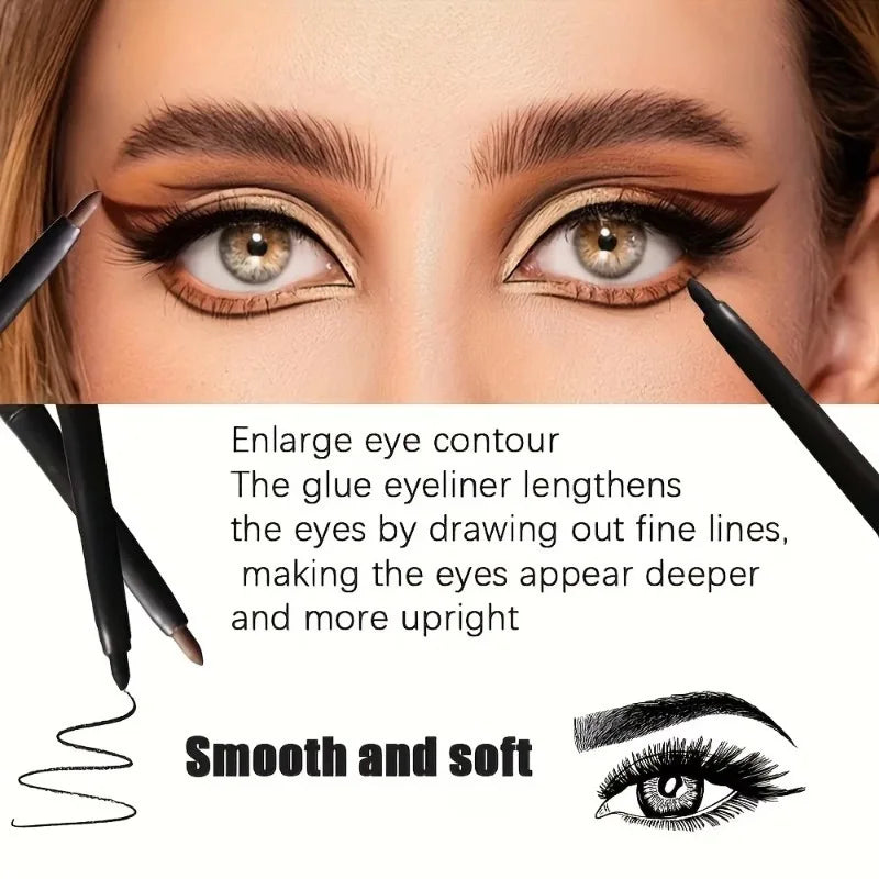 1-12Pcs Waterproof Black Eyeliner Gel Pencils Smudge-Proof Long-Lasting &Beginner-Friendly Smooth High Pigmented Punk Eye Makeup