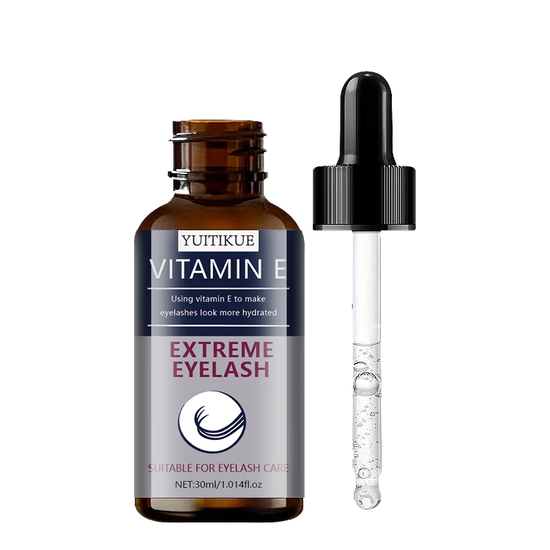 YUITIKUE Vitamin E Eyelash Serum 30ml, Extreme Hydrating Lash Care Serum for Longer & Fuller Eyelashes