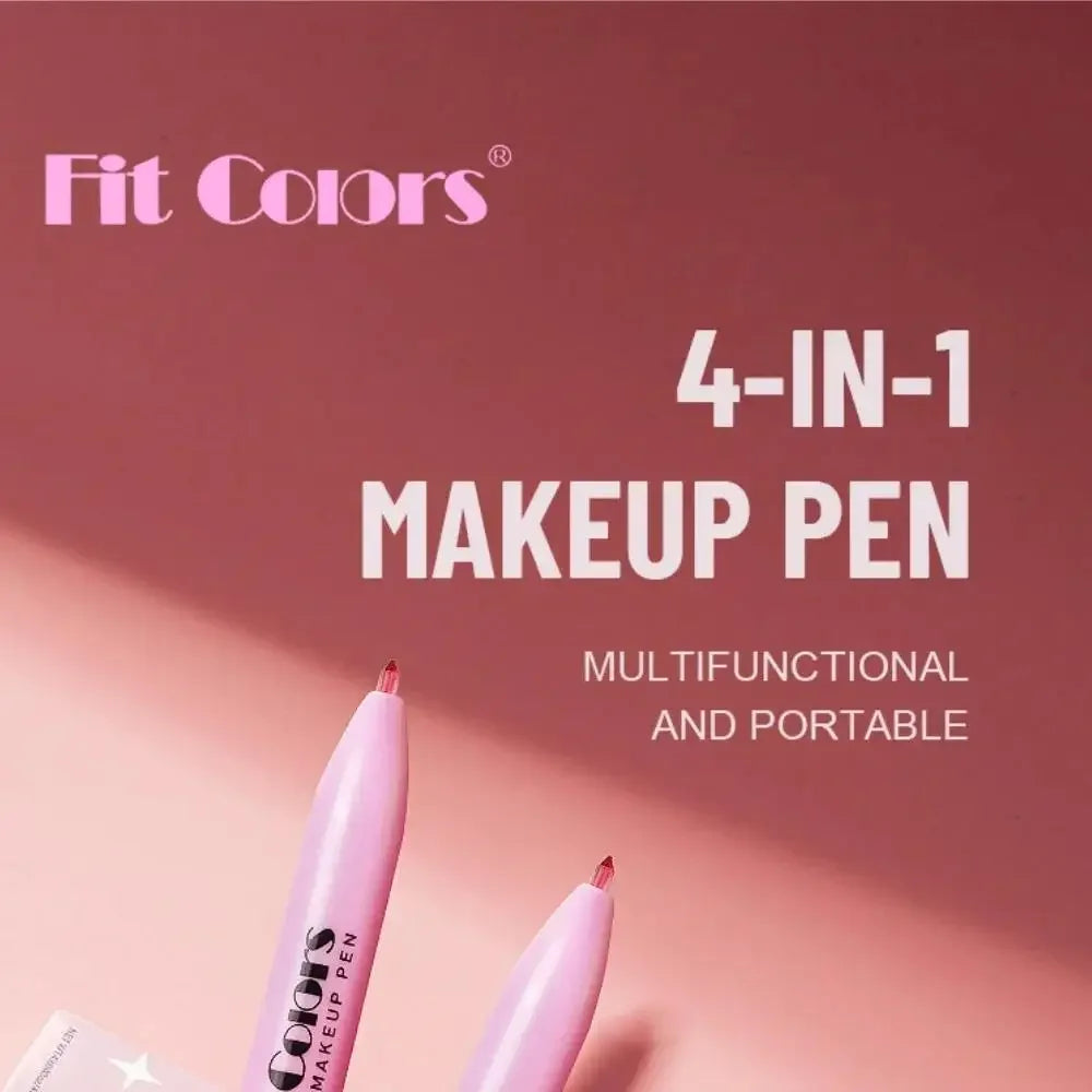 Long Wearing 4 In 1 Cosmetic Pencil Eyeliner Eyeshadow Eyebrow Highlighter Lip Liner Creamy Pigmented Easy Blend Beauty Tool