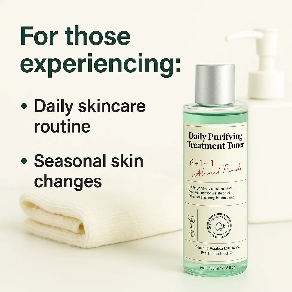 Daily Purifying Treatment Toner with Salicylic Acid & Centella Asiatica,Oil Control & Facial Exfoliation Skin Care Toner,100ml