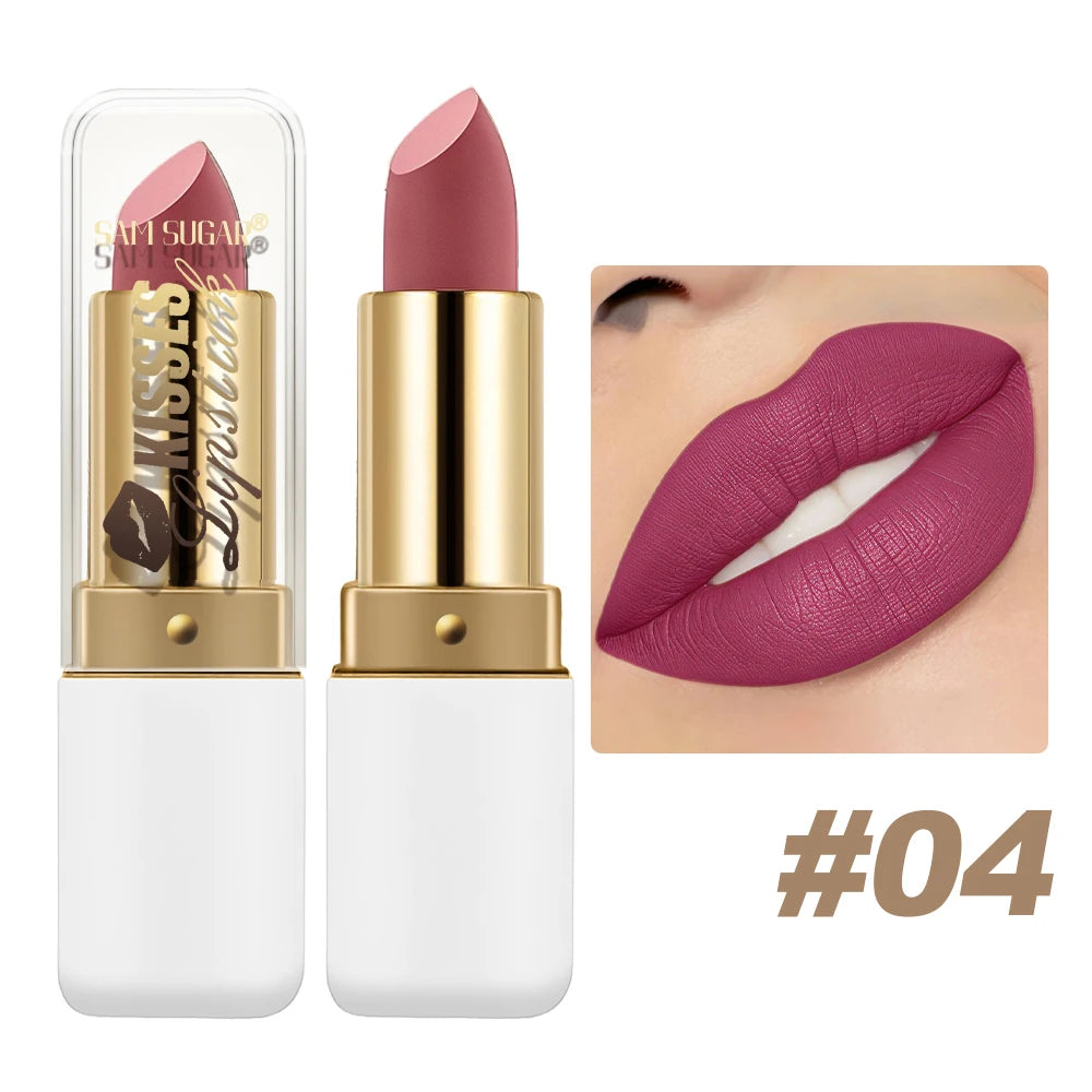 Pearlescent Metallic Lipstick Waterproof Long Lasting Moisturizing Matte Velvet Diamond Lip Gloss