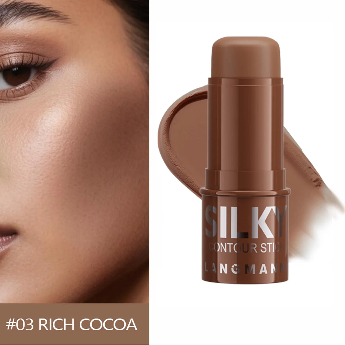 1PC Grooming Highlighter Stick, Waterproof and Durable, Smooth and Easy to Apply, Matte Texture, Natural Makeup Effect
