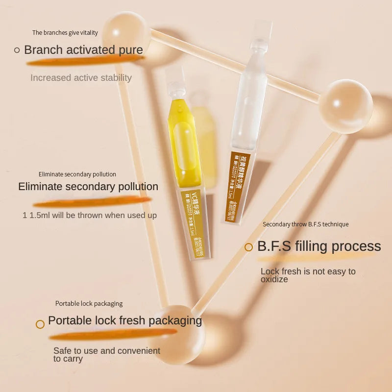 Retinol + VC Ampoule serum Moisturizing Whitening Anti-Wrinkle Anti-Aging Serum Face Beauty Skin Care 30pcs/set