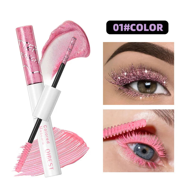 Sparkling Shattered Diamonds Color Pearlescent Matte Waterproof Dense Curled Mascara