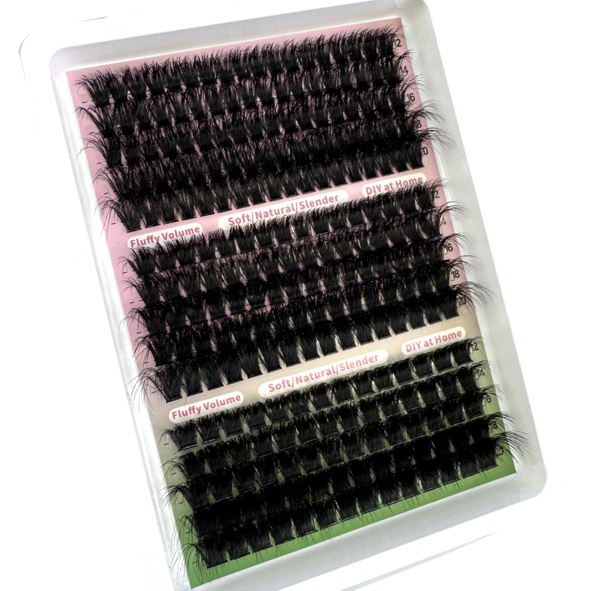 HBZGTLAD 15Rows Fluffy Cluster Lashes 100D-160D Natural Thick Eyelash Clusters D/CC/DD Individual Lashes DIY Eyelashes Extension