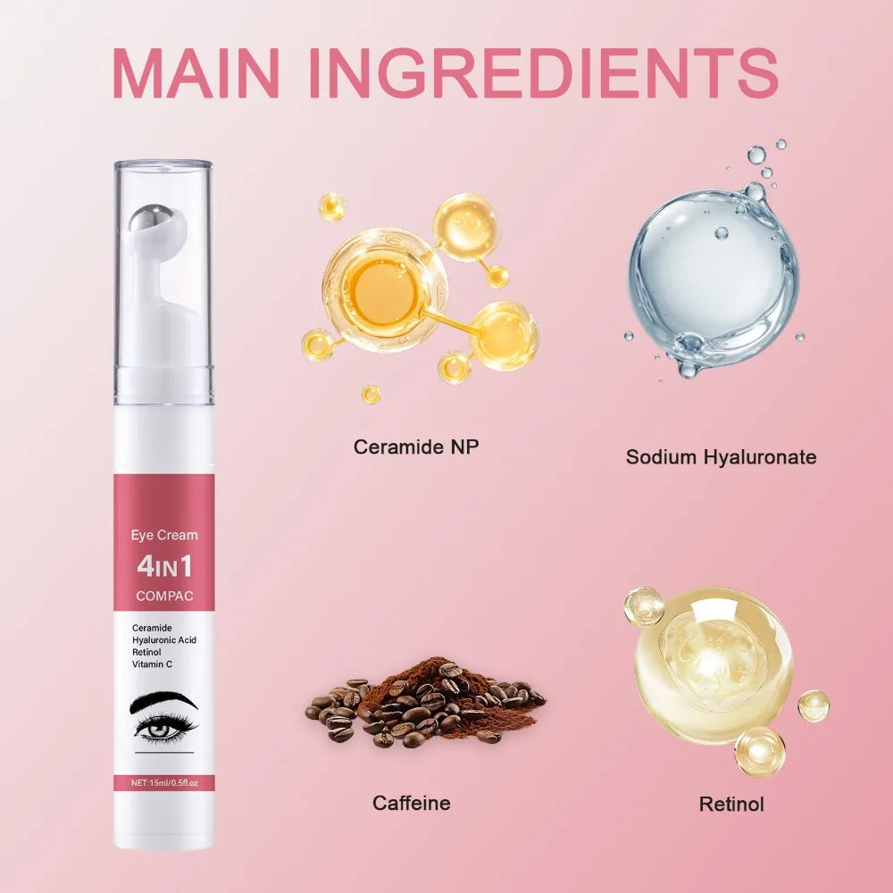 15ml 4-in-1 Eye Cream – Reduces Fine Lines, Fades Dark Circles, Firms & Moisturizes