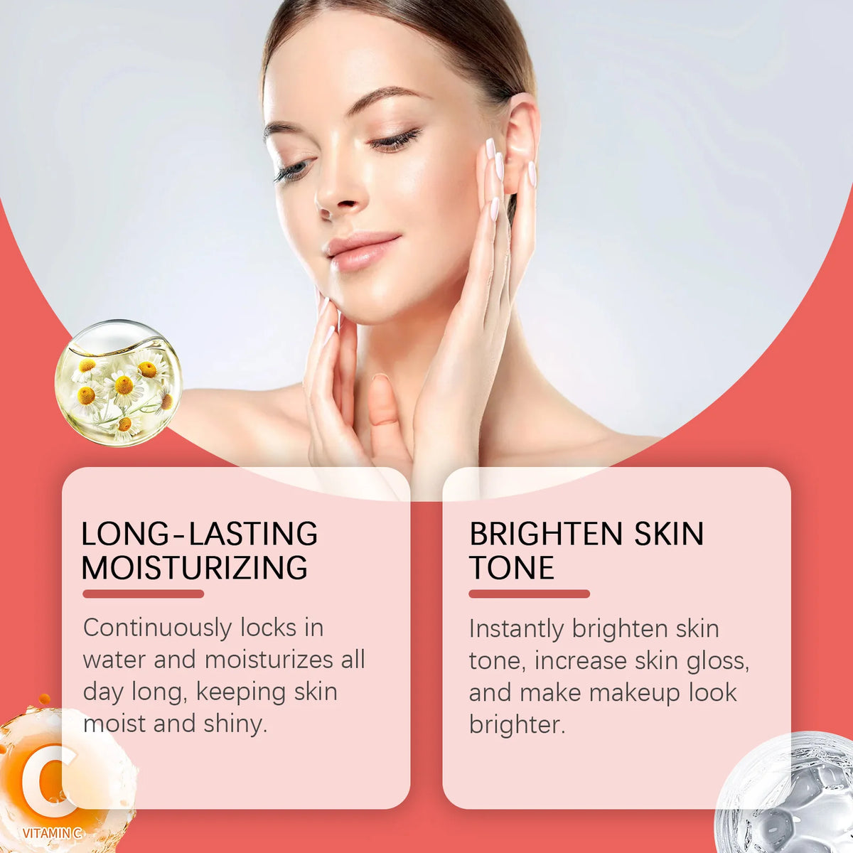 Vitamin C Setting Spray Waterproof Refreshing Makeup Fixer Oil Control Long Lasting Makeup Moisturizing Makeup Finishing Spray