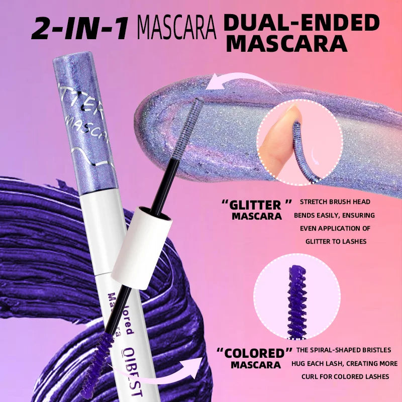 Sparkling Shattered Diamonds Color Pearlescent Matte Waterproof Dense Curled Mascara