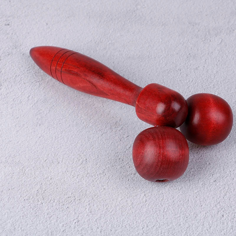 Wooden Eye Face Roller Health Care Massager Primary Wood Color Relaxing Neck Chin Slimming Face-lift Massage Tool