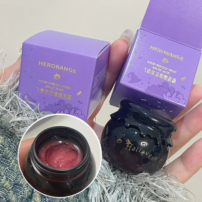 Honey Lip Mask, Moisturizing ,Fade Lip Lines Hydrating Prevention Dry,Sleeping Lip Mask Lip Oil，Halloween style design