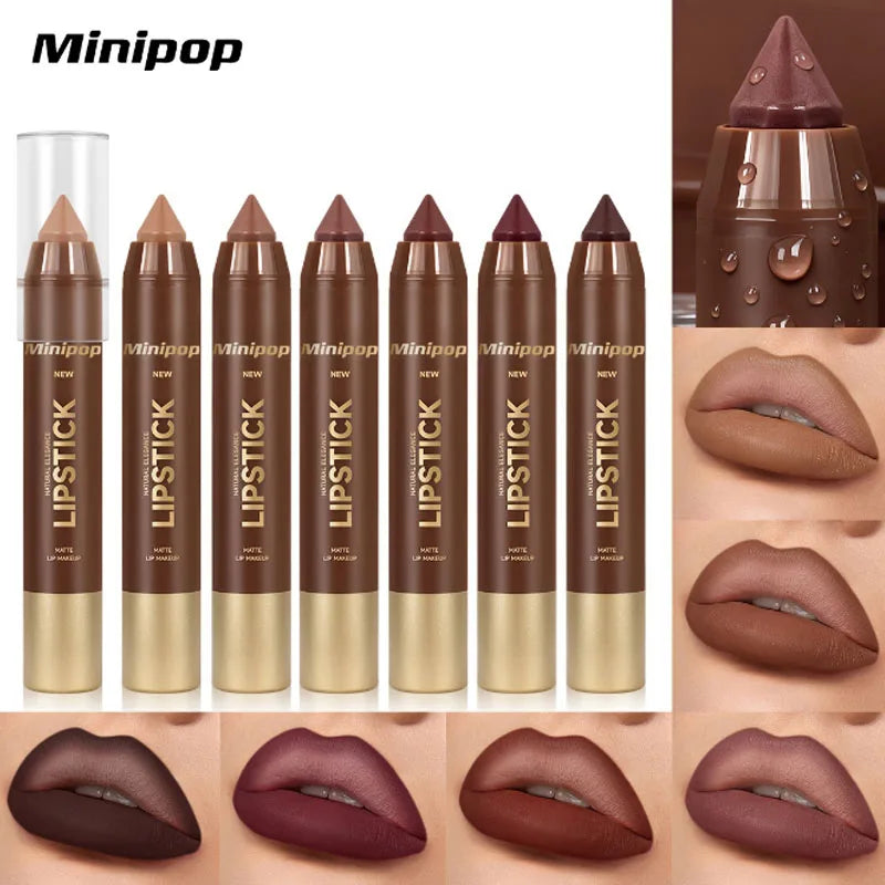 1Pc Smooth Lip Liner Pencil Waterproof Lip Contour Long-Lasting Definer For Daily Use Brown And Red Cosmetic Lip Makeup Tool