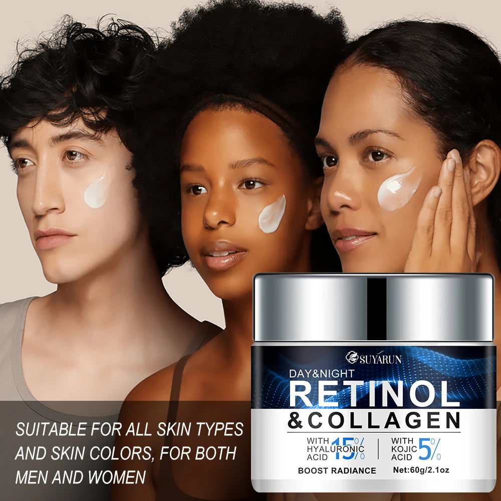 15% hyaluronic acid and 5% kojic acid moisturizer, rich in glycerin and retinol, tender, brighten, firm and improve rough skin