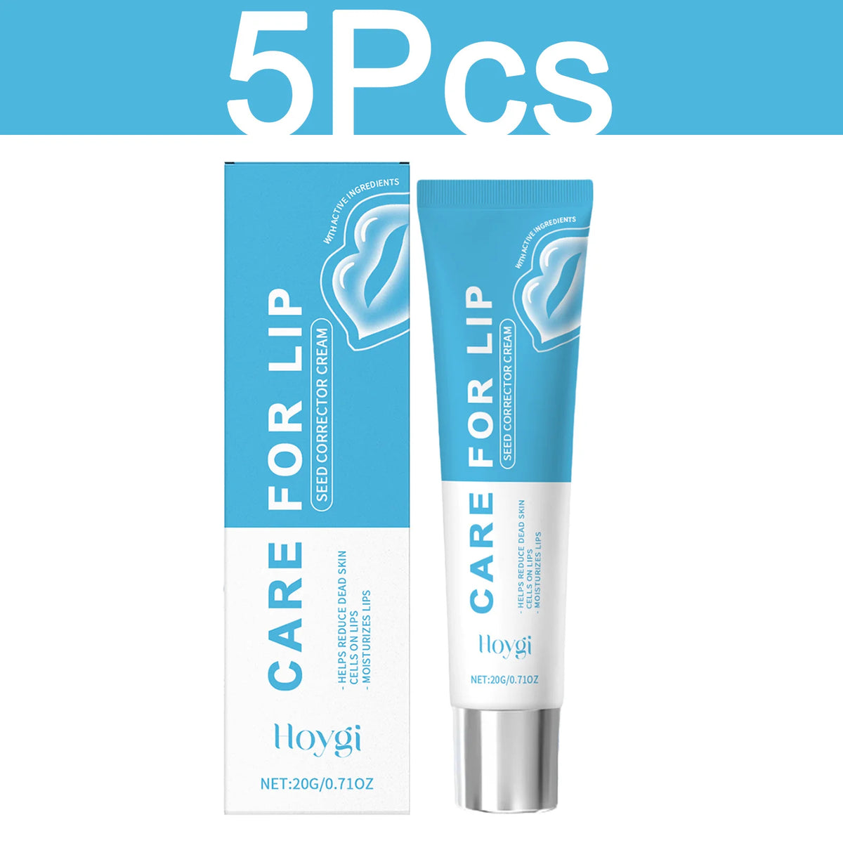 HOYGI Hyaluronic Acid Lip Balm Lasting Moisturizing Anti Cracked and Dryness Lighten Melanin Brighten Lips Gentle No Greasy 20g