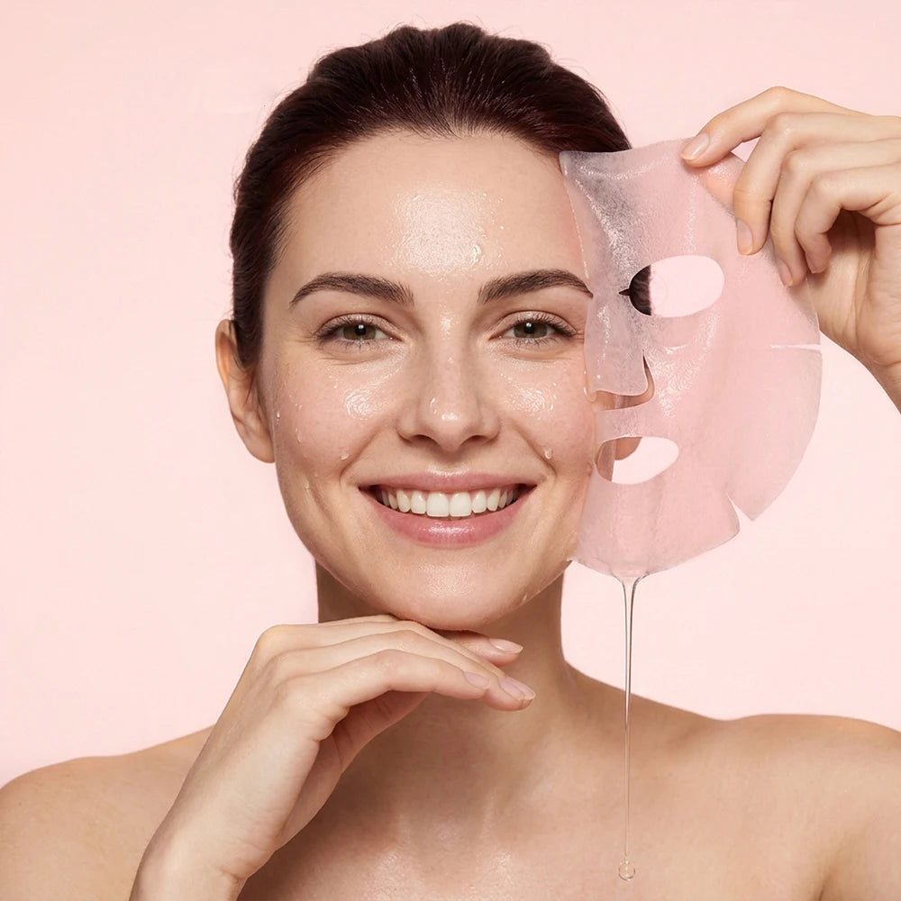10Pcs Salmon DNA PDRN Pink Vita Coating Sheet Mask Korean Facial Mask Glass Skin Hydrating Firming Balancing Skin Home Skin Care
