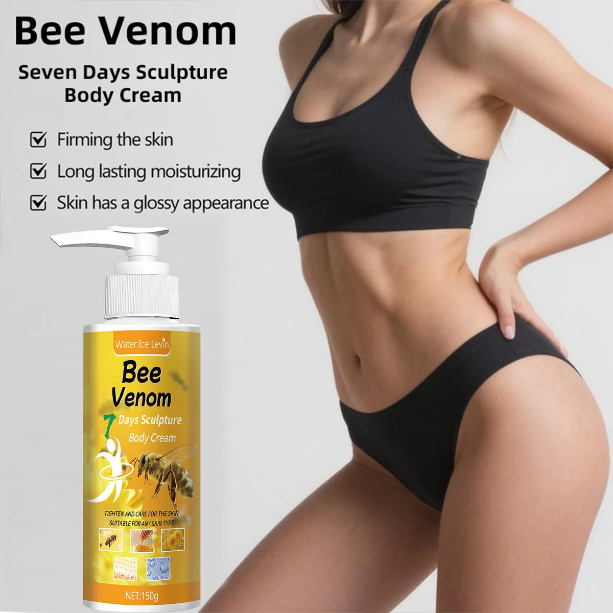 Bee Venom Body Sculpting Cream | Tightening & Moisturizing for All Skin Types | Winter Skin Glow