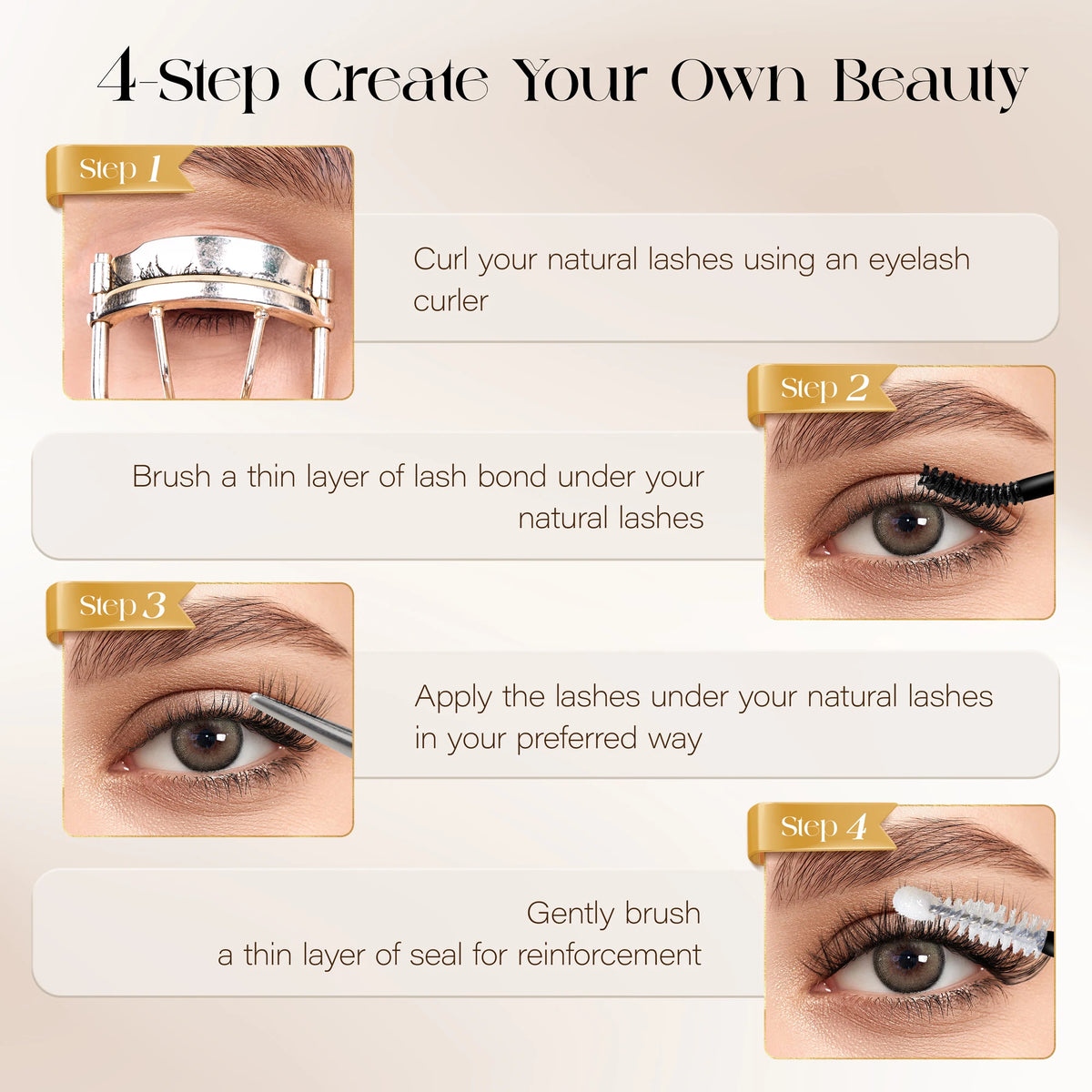 BEFER Cluster Lashes D Curl DIY Eyeslash Extension Lash Cluster Fluffy Volume Individual Natural False Eyelashes Clusters