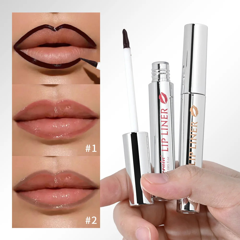 Lip Liner With Peel Off Lip Stain Tattoo Long Lasting Waterproof Transfer Proof Smudge Proof Matte Finish Lip Cosmetic Pencil