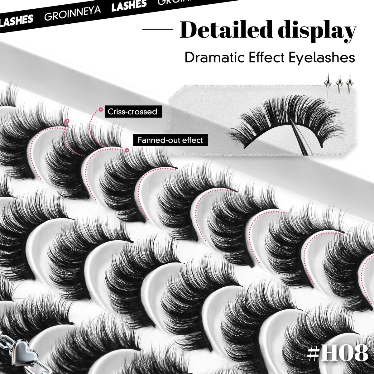 LASVIREY Fluffy Lashes 5/20 Pairs Natural Thick False Eyelashes Mixed Tray Lashes Dramatic Volume 3D Faux Mink Lashes Extension