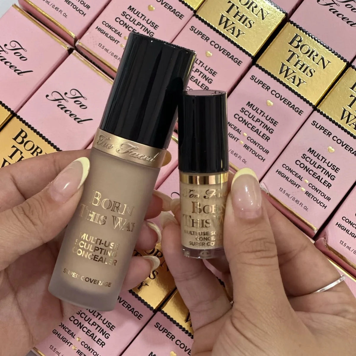 Too Faced Makeup Born This Way Super Coverage Multi-Use Concealer with Hyaluronic Acid Retouches Wide Range Of Flawless Shades