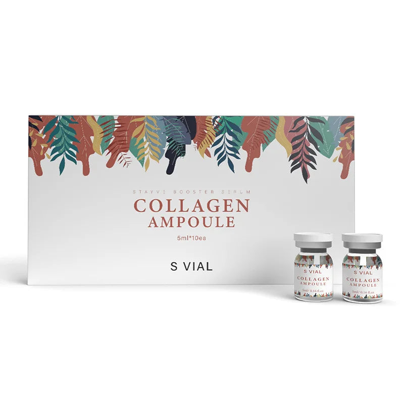 Face Salmon DNA Gold Ampoule Skin Booster Serum Kit Brightening Whitening Moisturizing Rejuvenation Care Skin