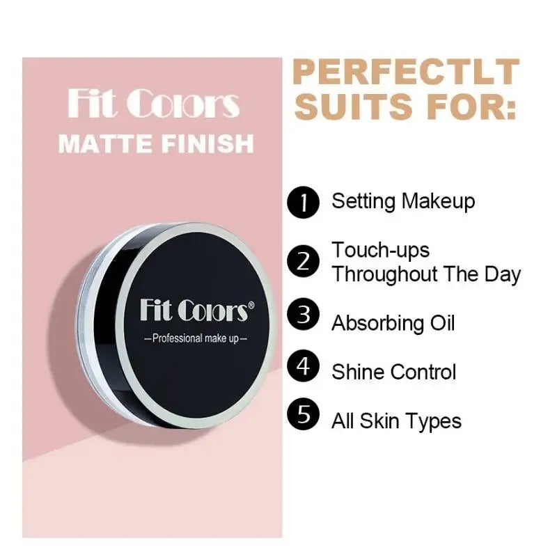 Waterproof Loose Powder Makeup Setting Powder Oil Absorbing Long Wear Finishing Powder for Flawless Smooth Skin