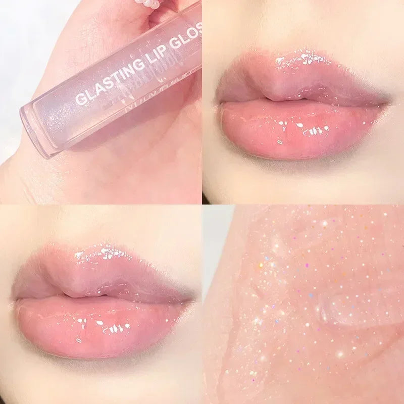 Mirror Water Lip Gloss Transparent Glass Lip Oil Waterproof Lasting Liquid Lipstick Moisturizing Plump Lip Glaze Lips Cosmetics