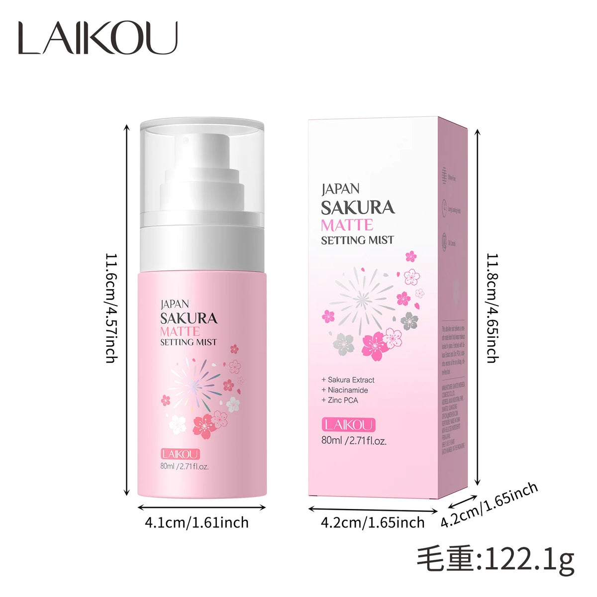 Matte Finish Makeup Setting Spray Oil Control Long Lasting 80ml Japan Sakura Moisturizing Face Primer Non Sticky
