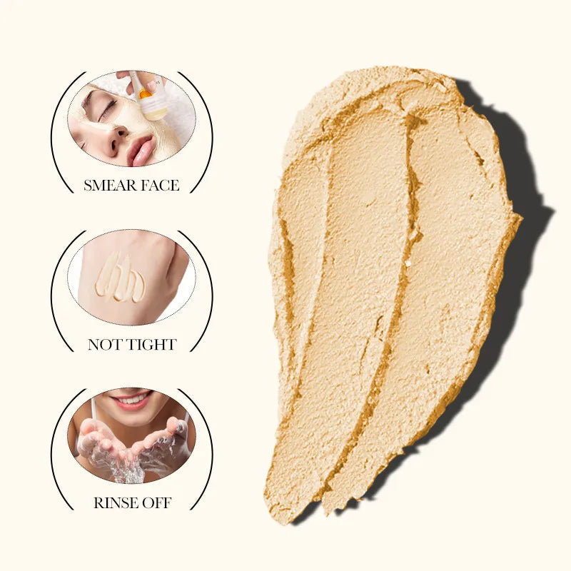 SADOER Vitamin C Solid Facial Mask Clay Mud Masks Stick Pore Cleaning Remove Blackhead Whitenting Moisturizing Clay Face Mask