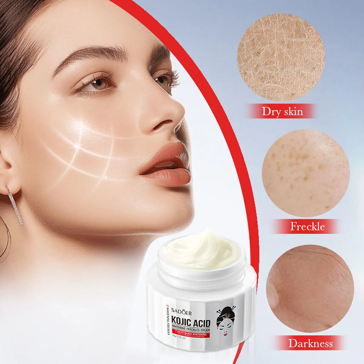 Kojic Acid Whitening&Spot Removing Cream 50g Moisturizing&Brightening face cream