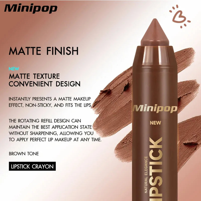 1Pc Smooth Lip Liner Pencil Waterproof Lip Contour Long-Lasting Definer For Daily Use Brown And Red Cosmetic Lip Makeup Tool
